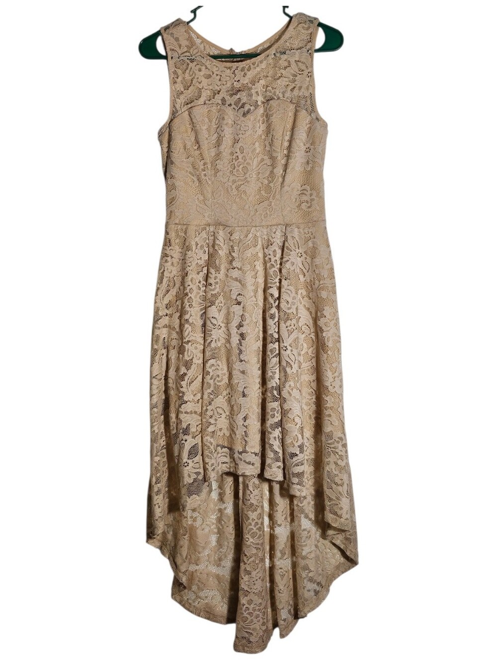 NWOT MUA Beige Lace High-Low Cocktail Dress Medium